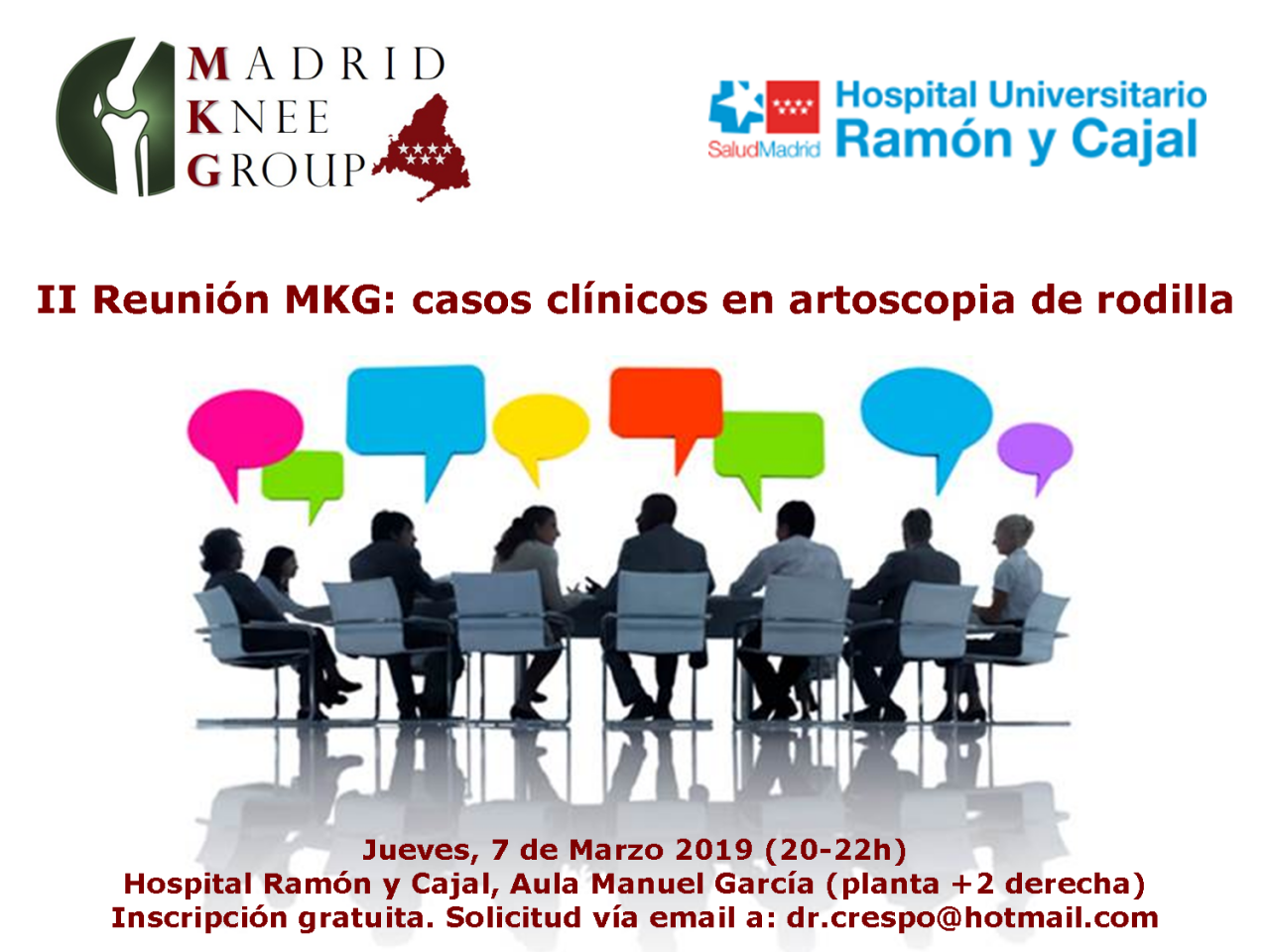 Tras el éxito de la primera reunión del Madrid Knee Group (MKG) los organizadores convocan ahora un segundo encuentro